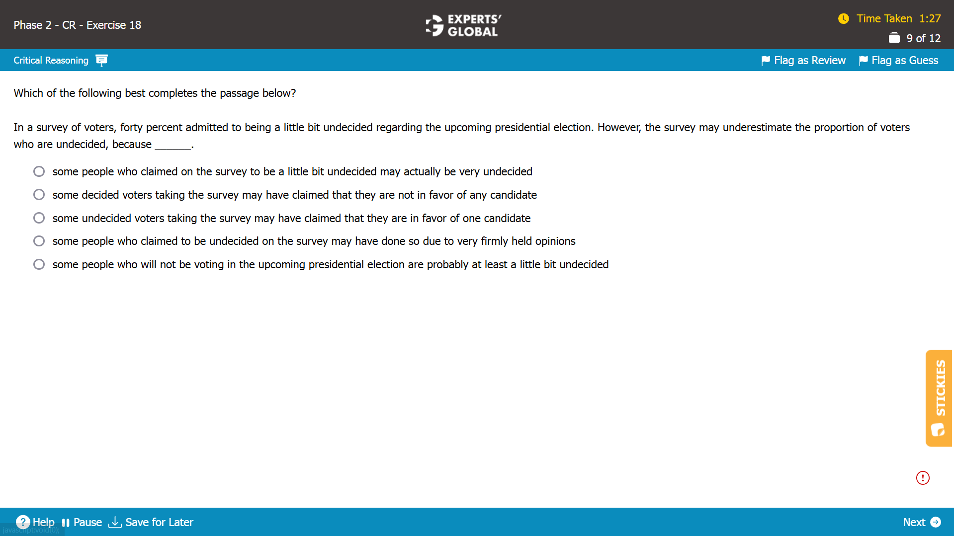 Paragraph Completion Practice Question on GMAT