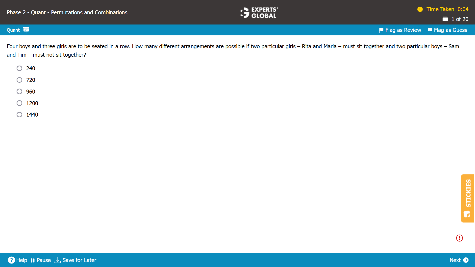 GMAT-Style Permutations and Combinations Practice Question 1