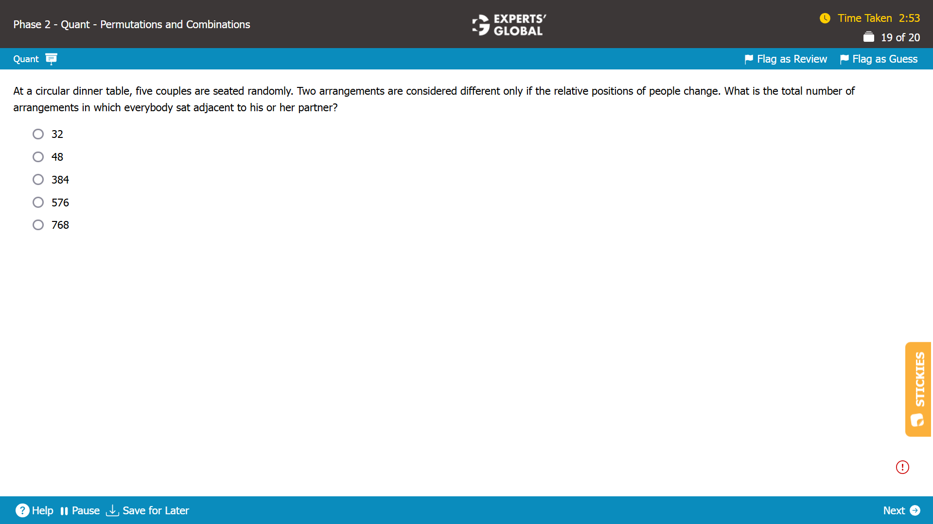 GMAT-Style Permutations and Combinations Practice Question 8