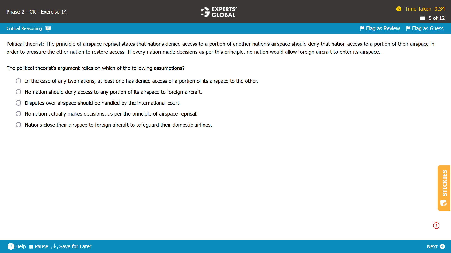 Assumption Practice Question 3 on GMAT