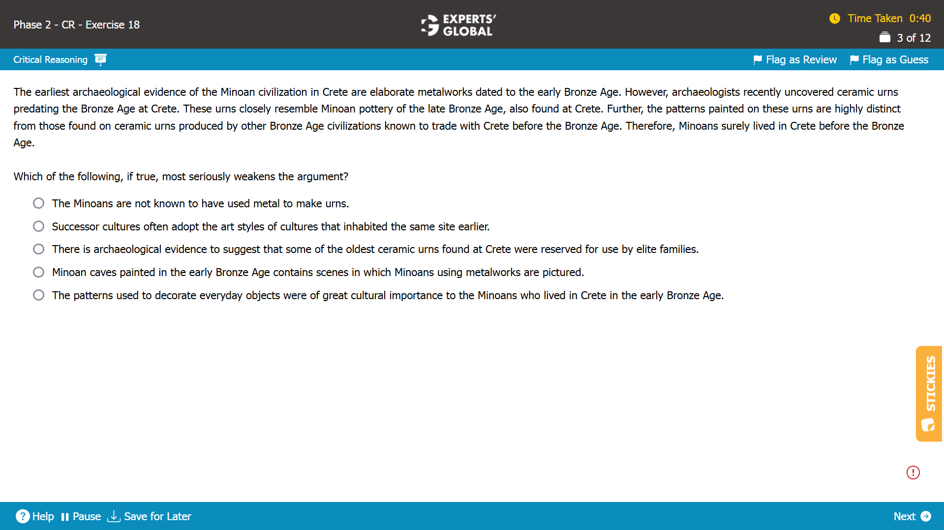 GMAT-Style Weaken the Argument Practice Question 2