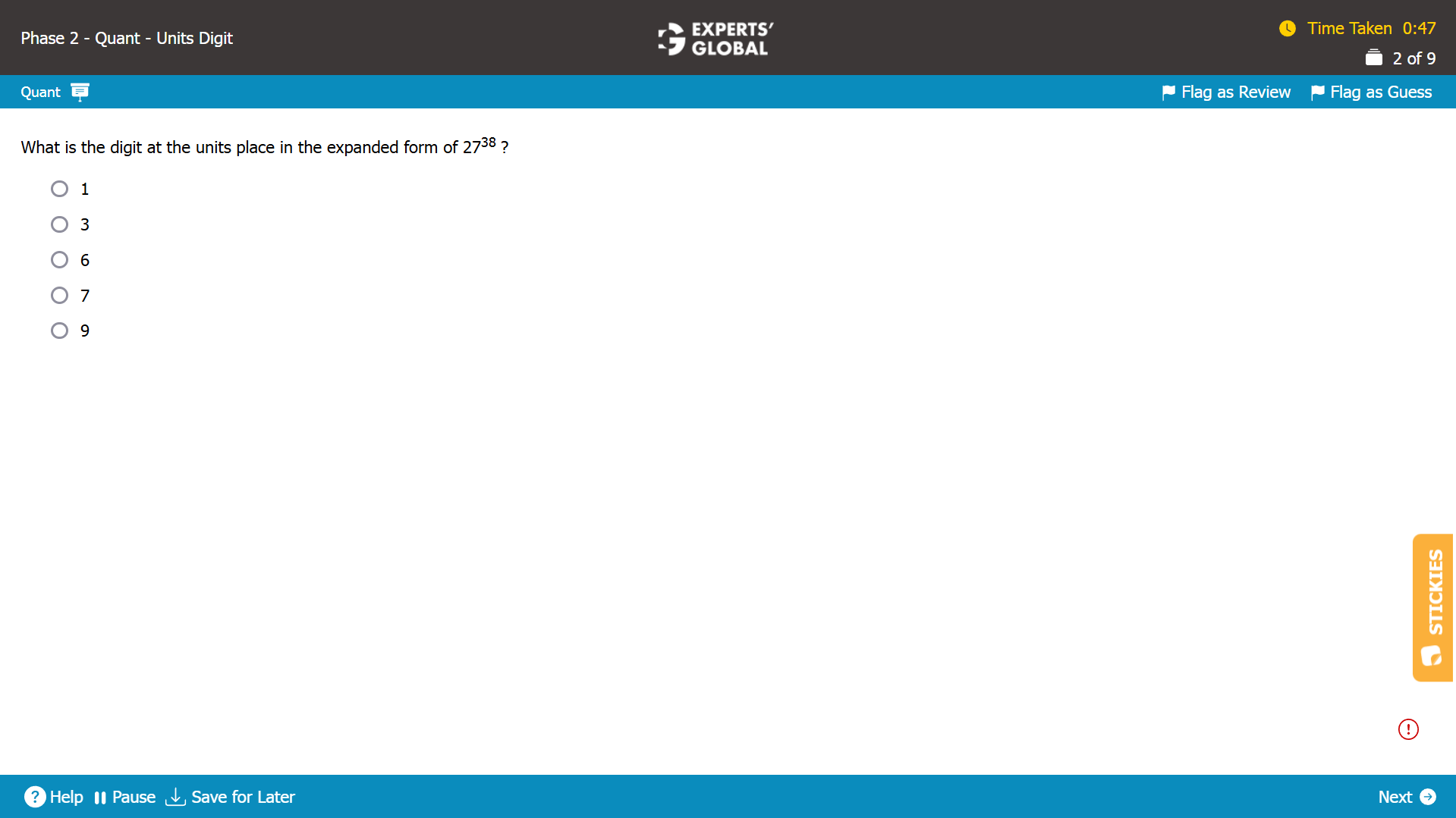 GMAT Last Digits Problems Practice Question 1