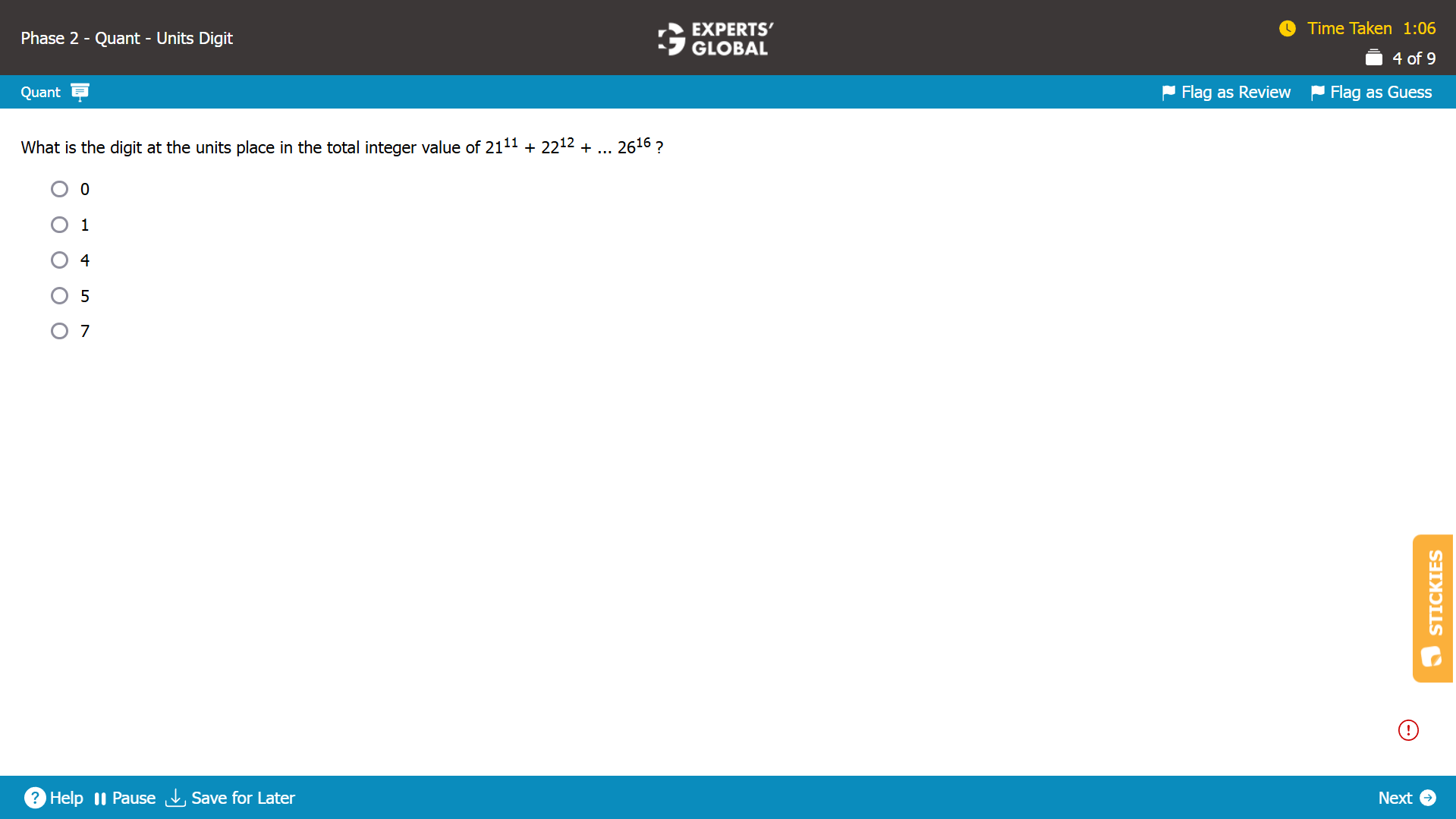 GMAT Last Digits Problems Practice Question 3