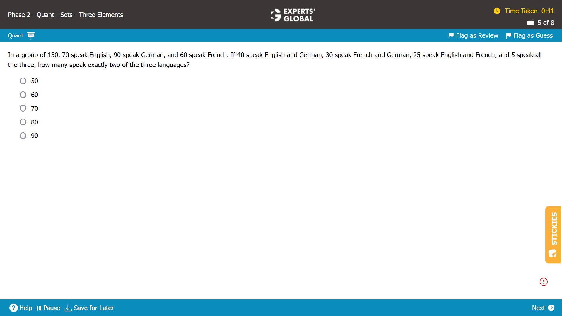 GMAT Style Overlapping Sets Question 6