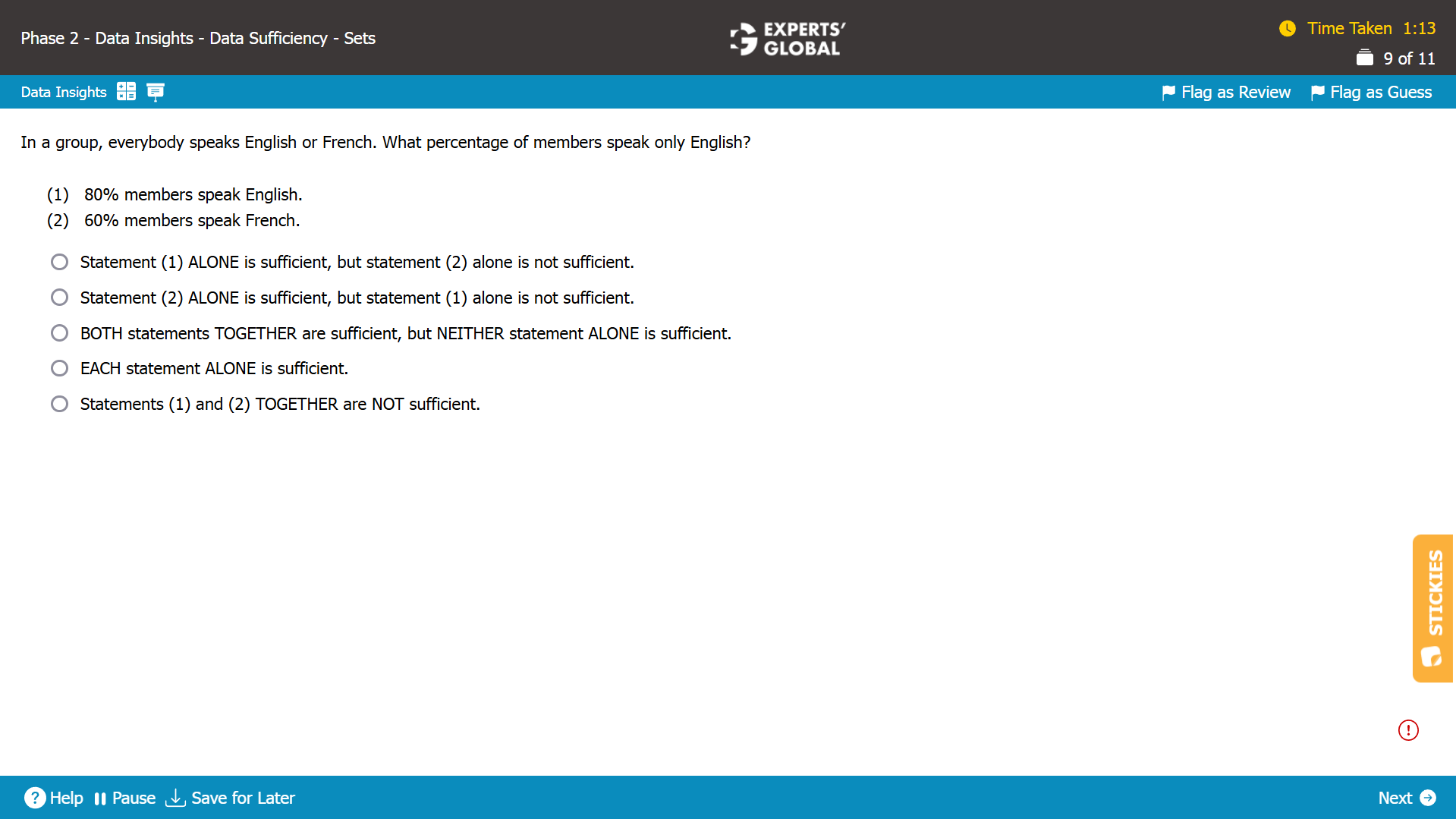 GMAT Style Overlapping Sets Question 8
