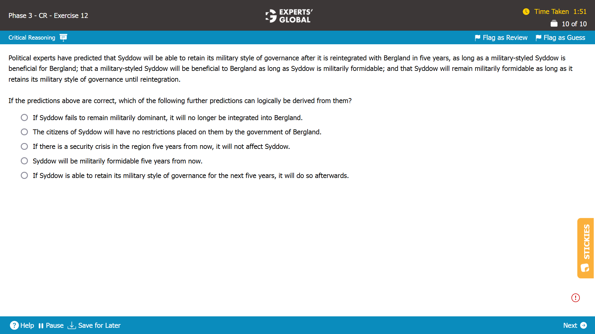 Inference Practice Question on GMAT CR