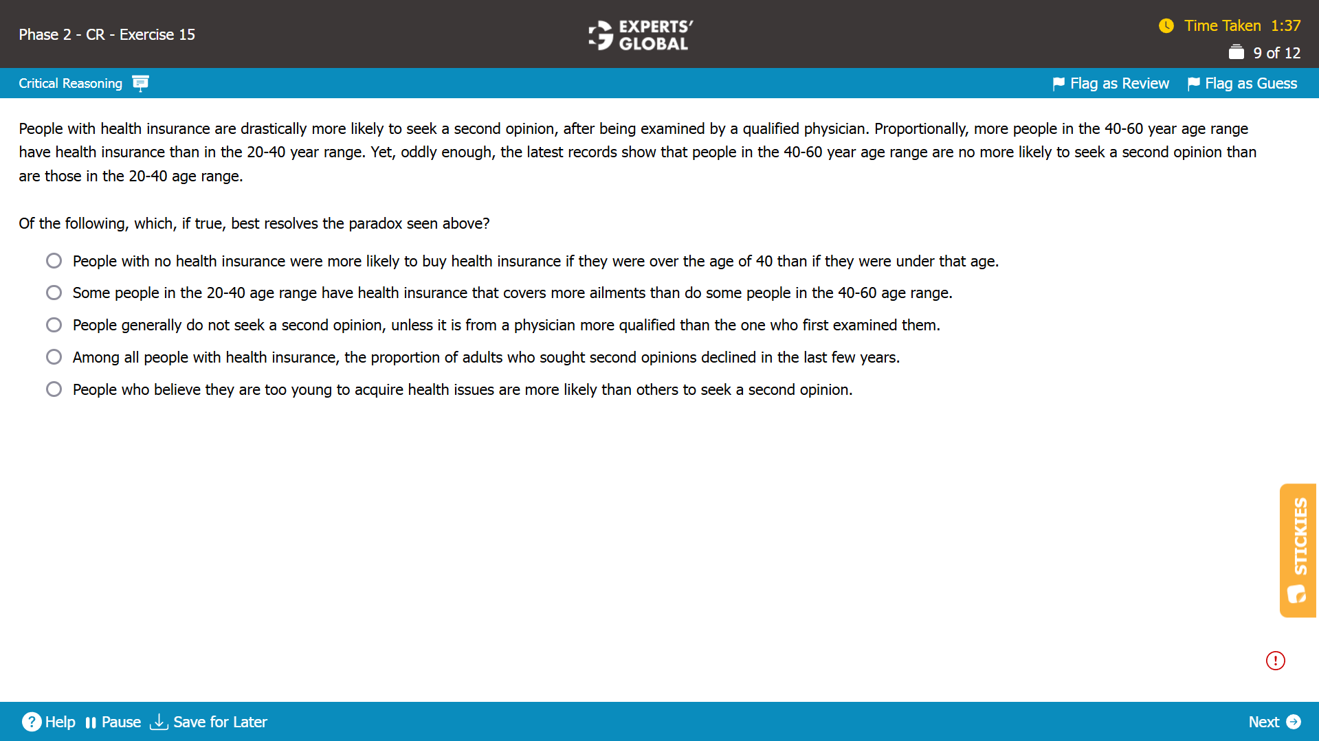 GMAT-Style Resolve-the-Paradox Practice Question 3