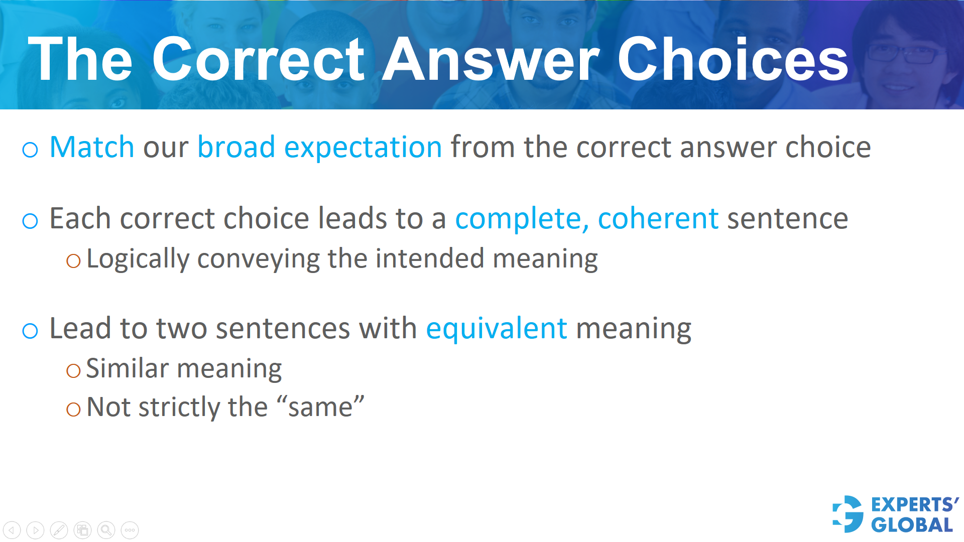 The correct GRE SE answer choices