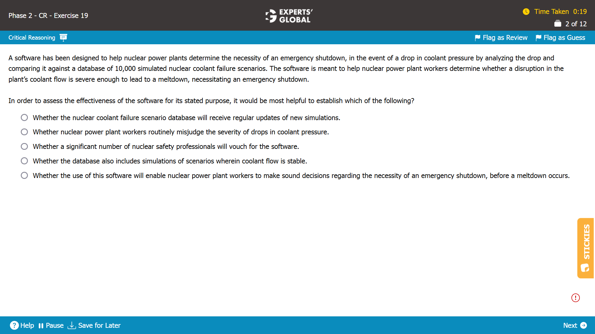 GMAT-Style Evaluate-the-Argument Practice Question 1