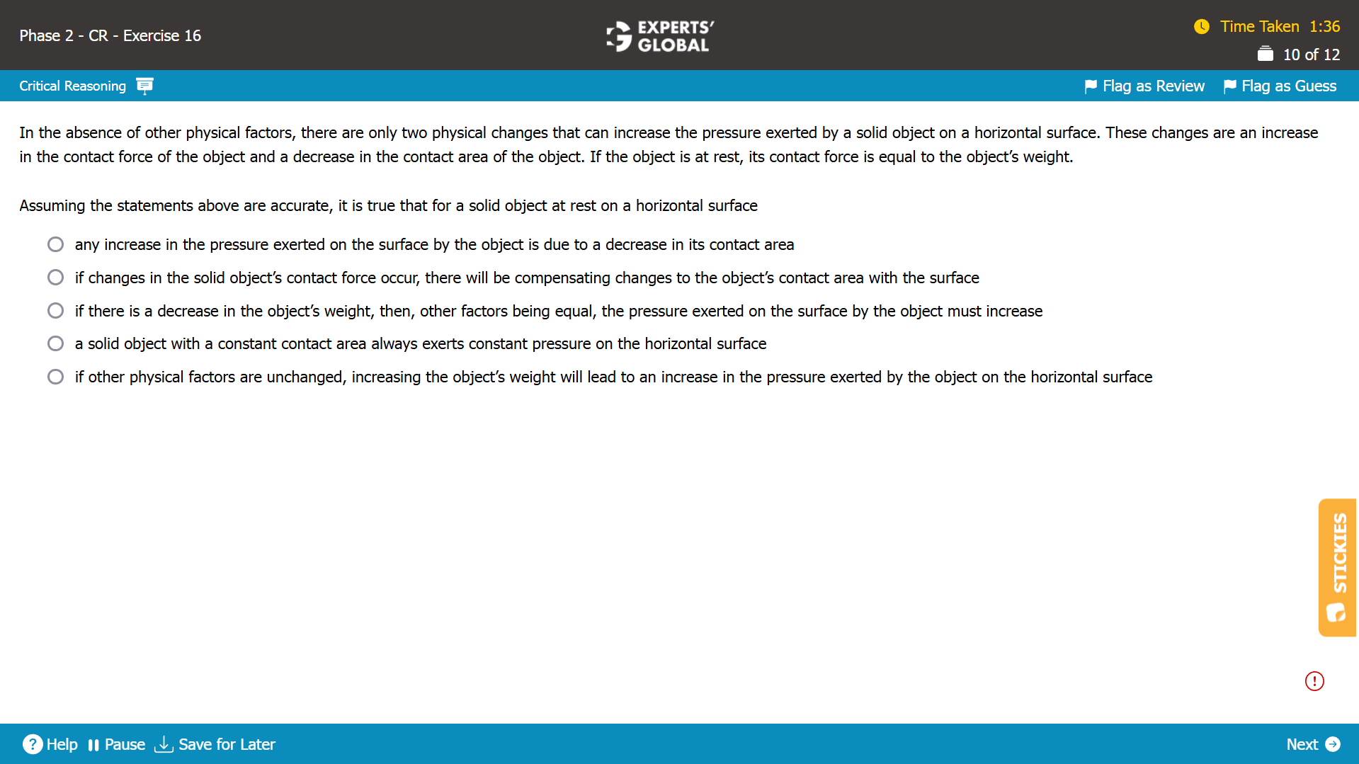 GMAT-Style Inference Practice Question 2