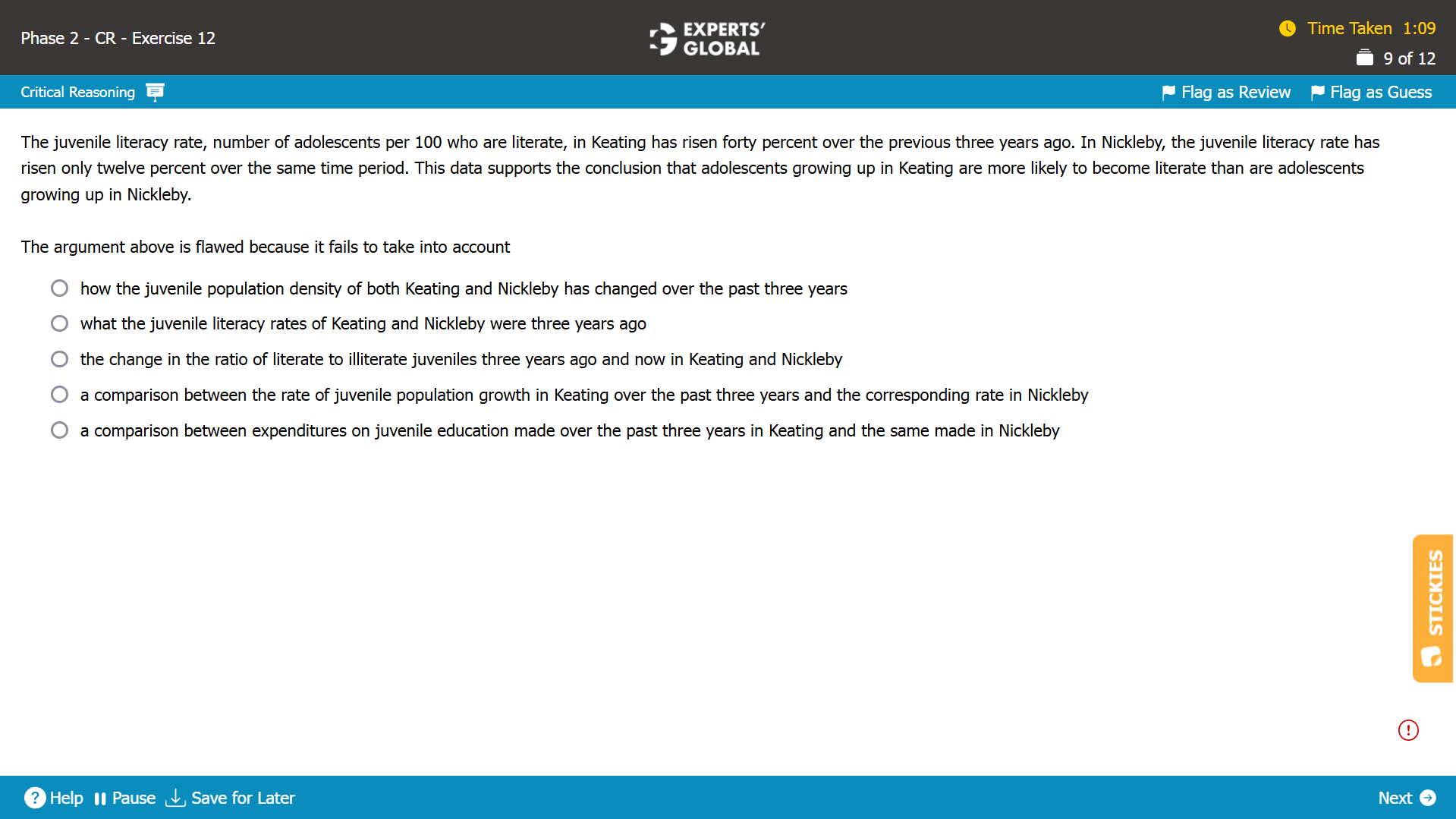 GMAT-Style Logical Fallacy Practice Question 1