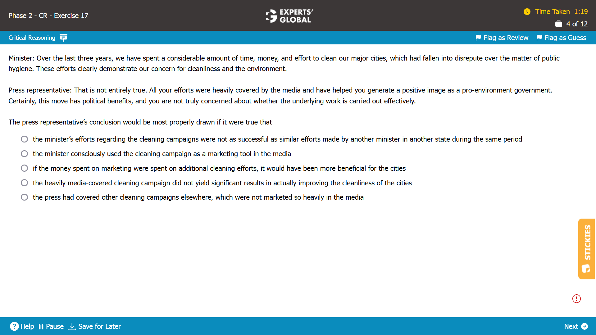 GMAT-Style Dialogue Practice Question 1