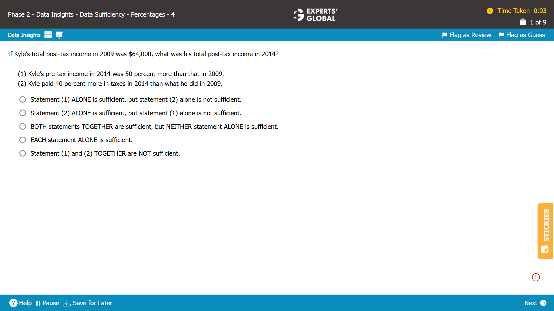 GMAT-style Data Sufficiency Question 3