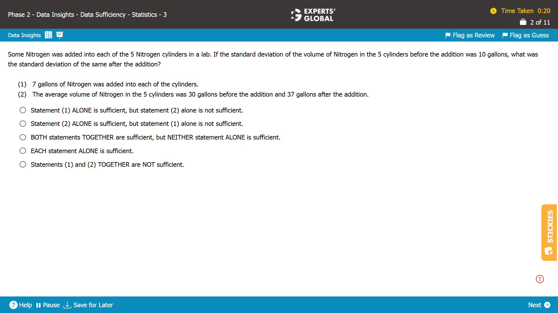 GMAT-style Data Sufficiency Question 4