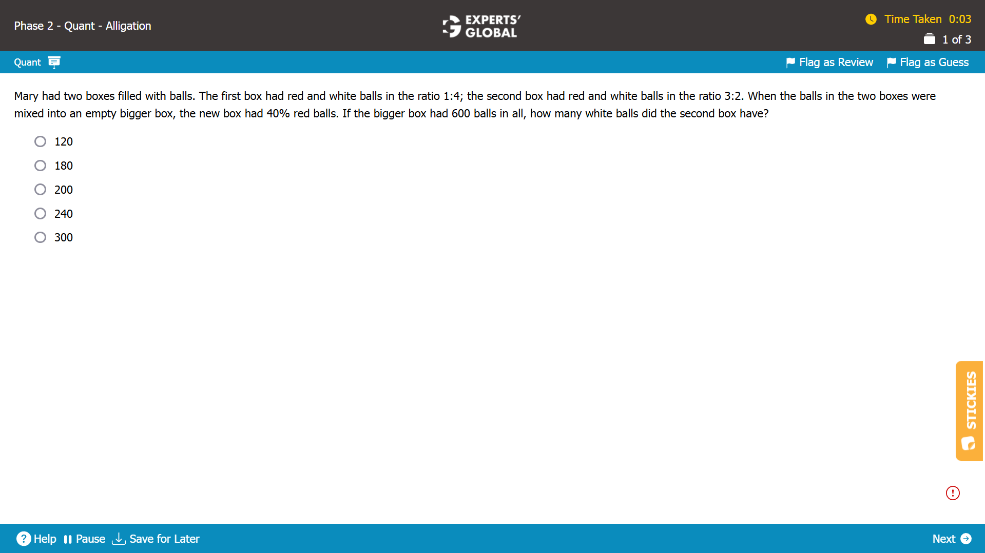 GMAT-Style Percentage-Mixtures-Alligation Practice Question 5