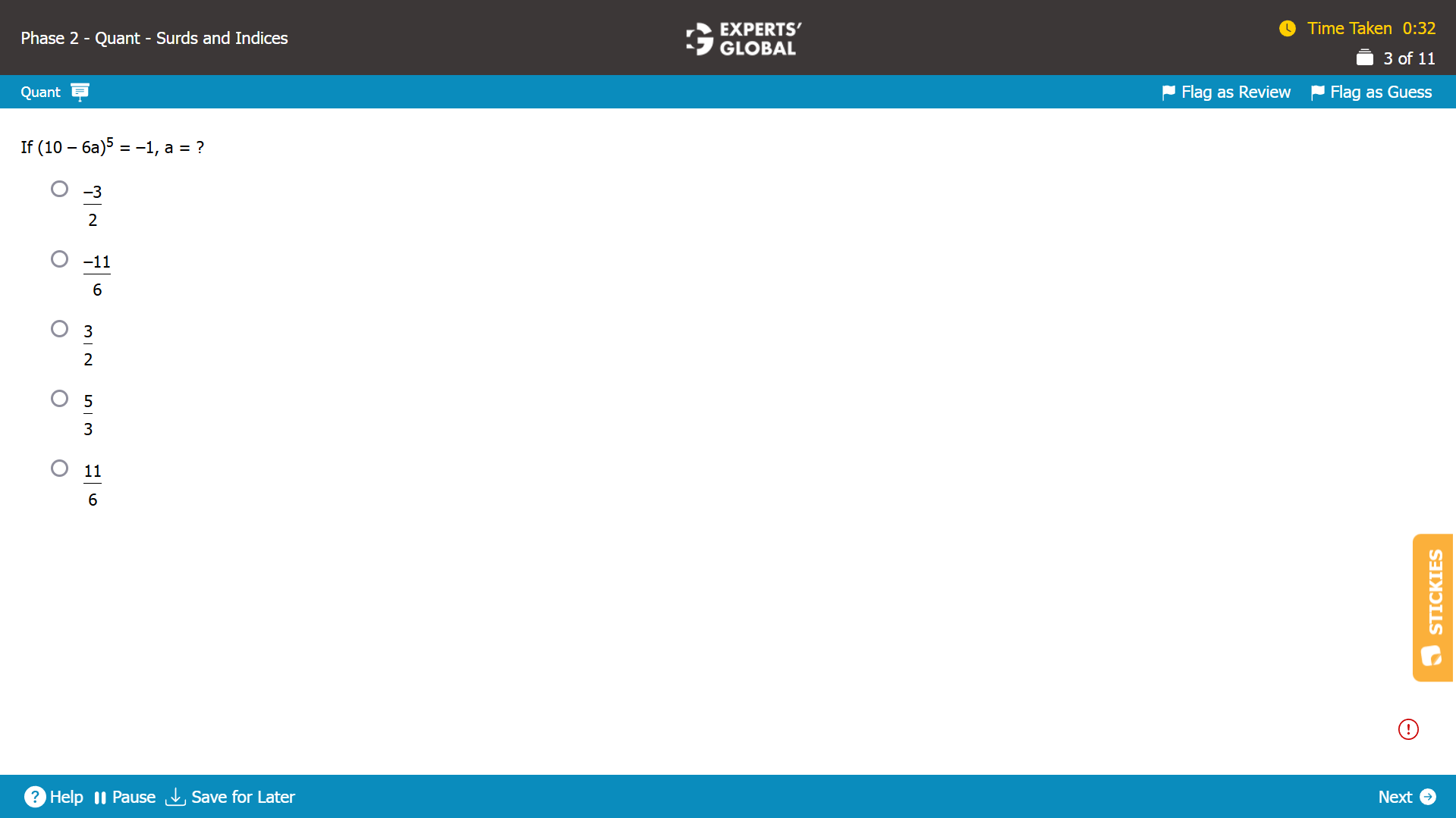 GMAT Roots and Exponents Practice Question 1