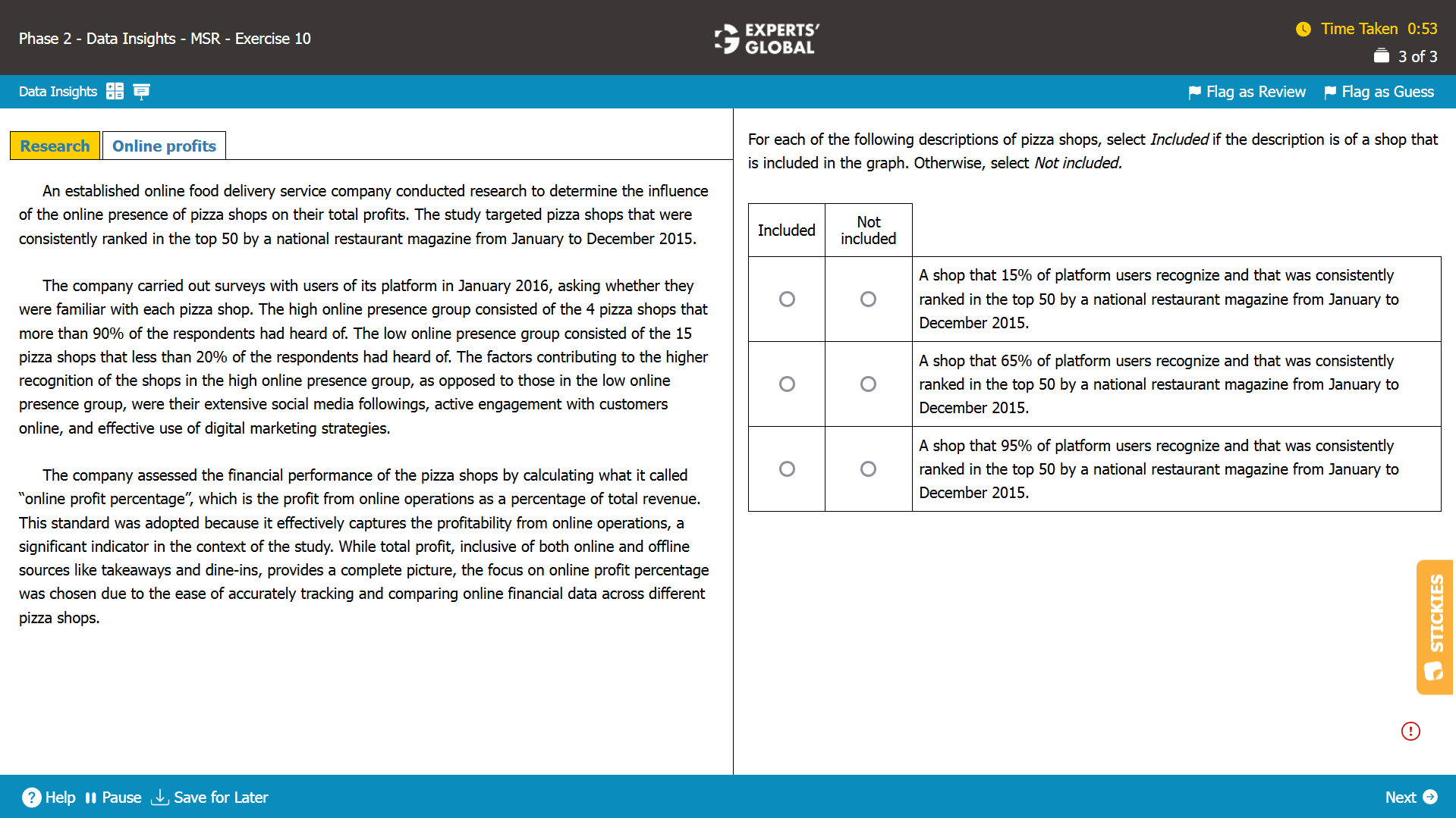 GMAT-Style MSR Exercise 10 - Tab 1 + Question 3