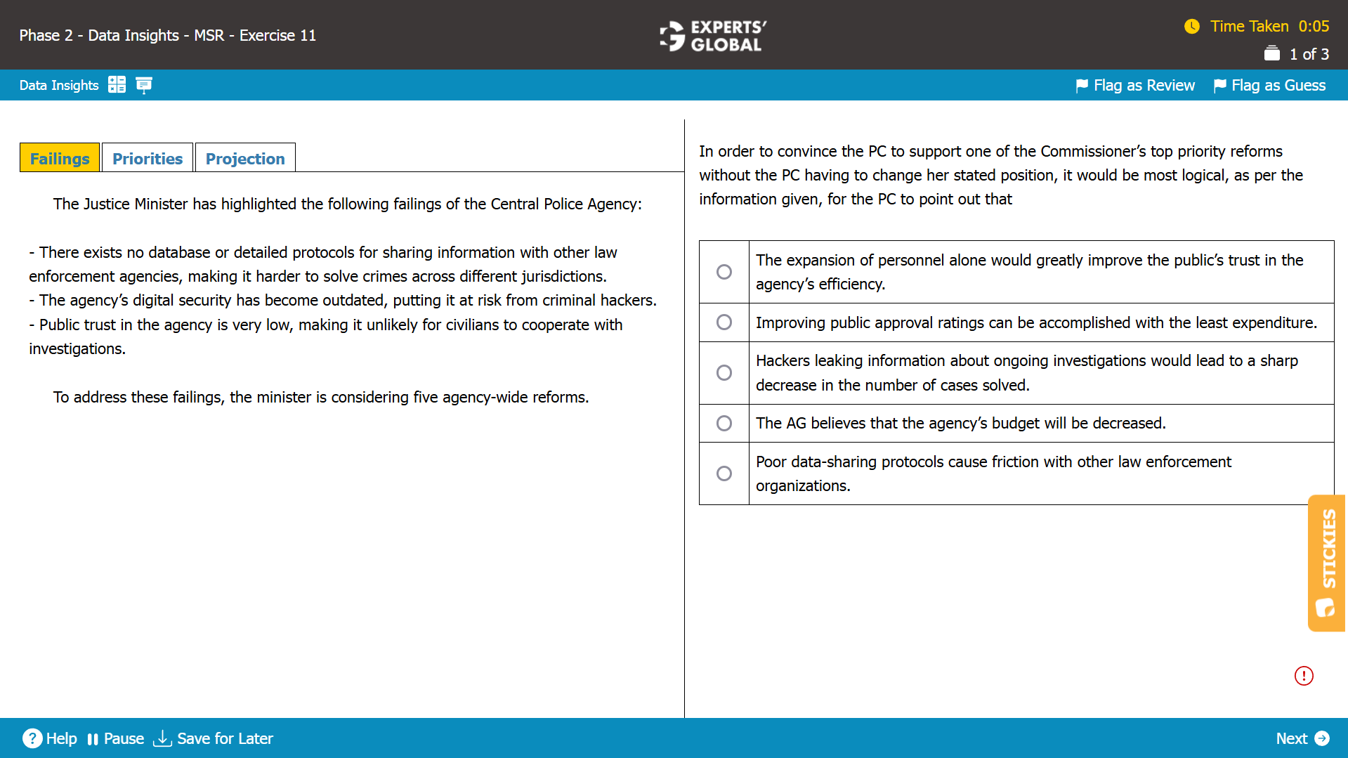 GMAT-Style MSR Exercise 11 - Tab 1 + Question 1