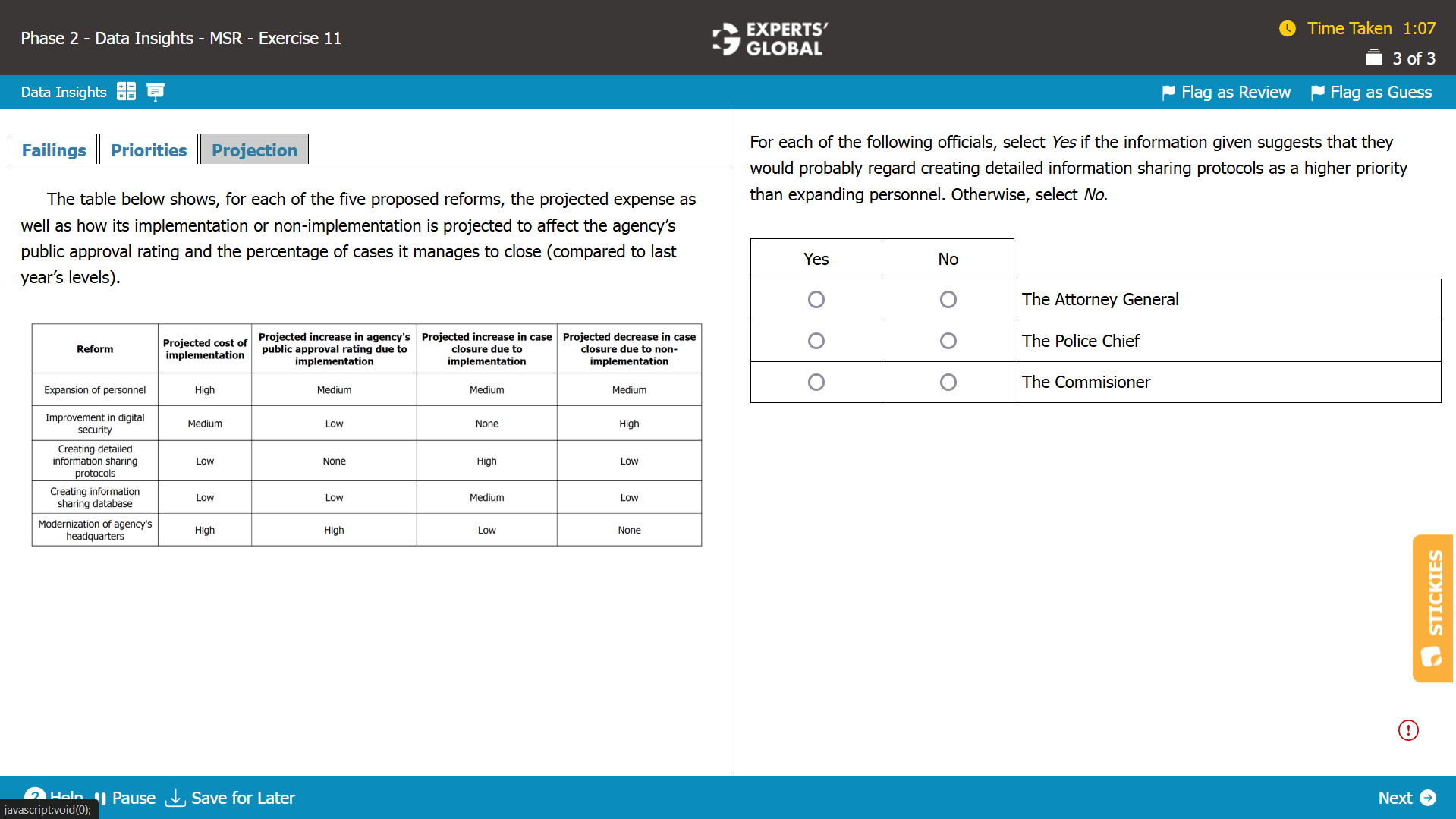 GMAT-Style MSR Exercise 11 - Tab 3 + Question 3