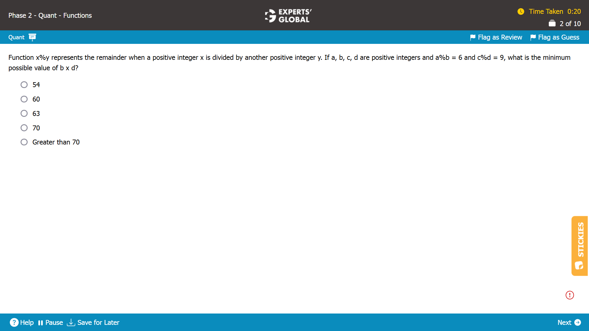 GMAT-Style Functions Practice Question 3
