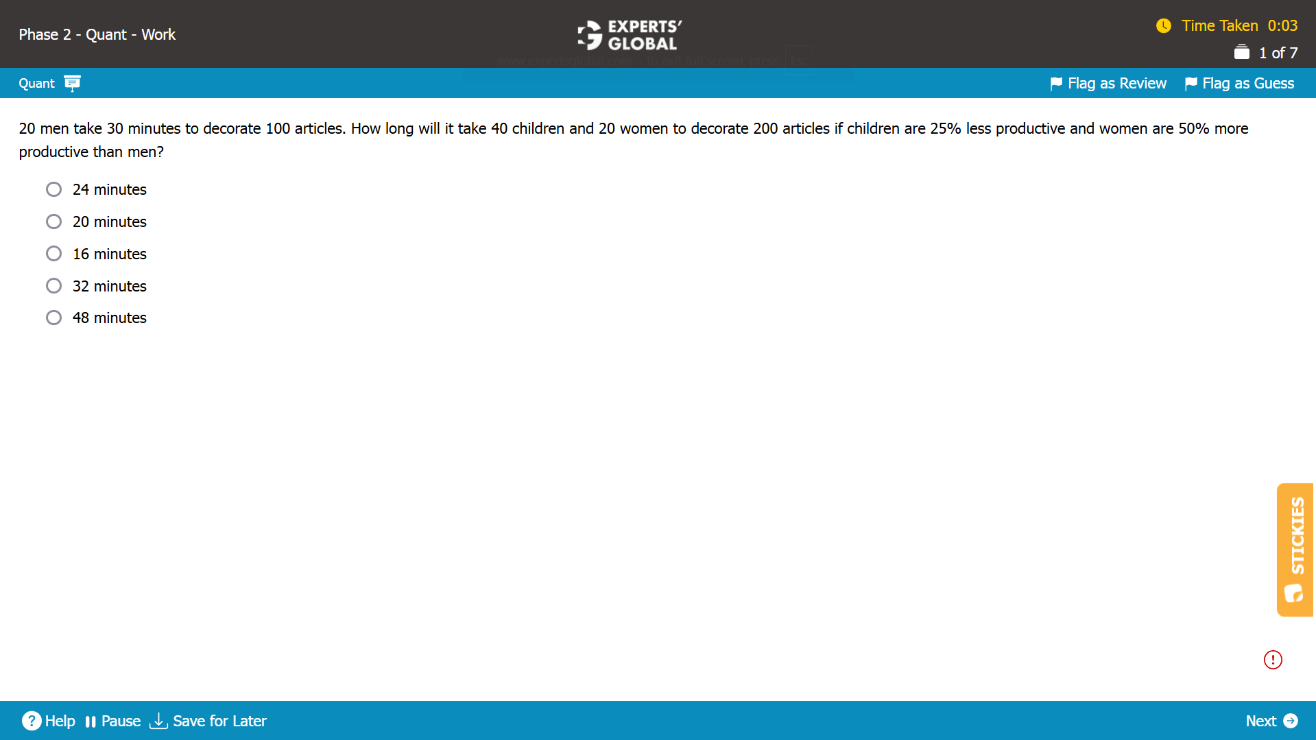 GMAT Work-Rate Practice Question 1