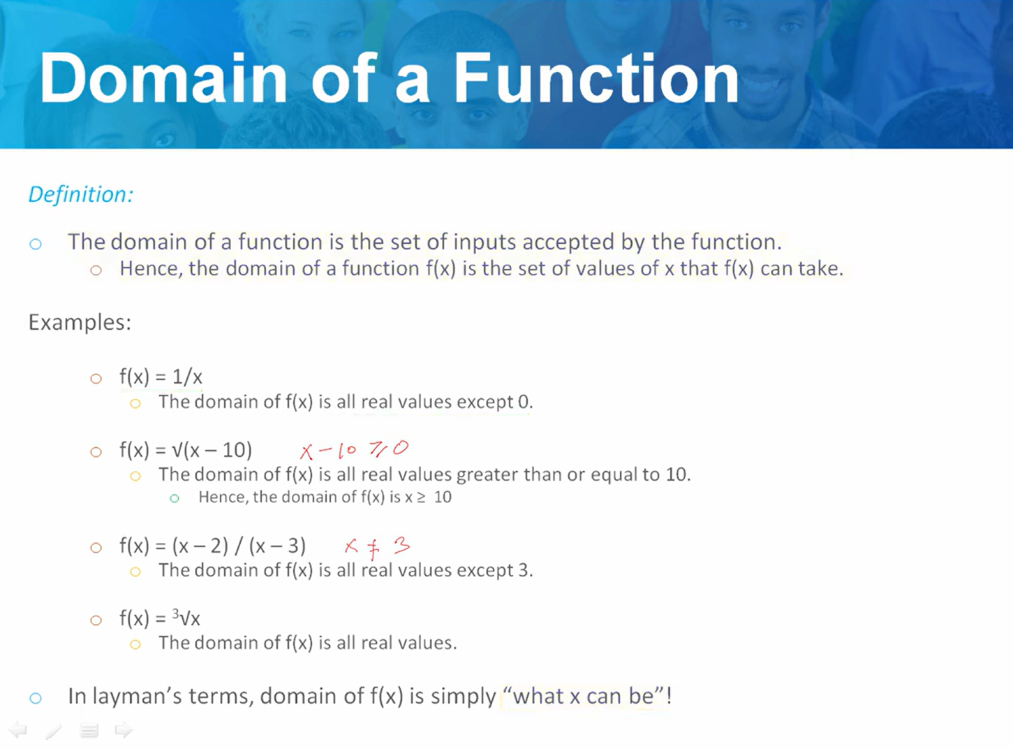 Domain of a function on GMAT