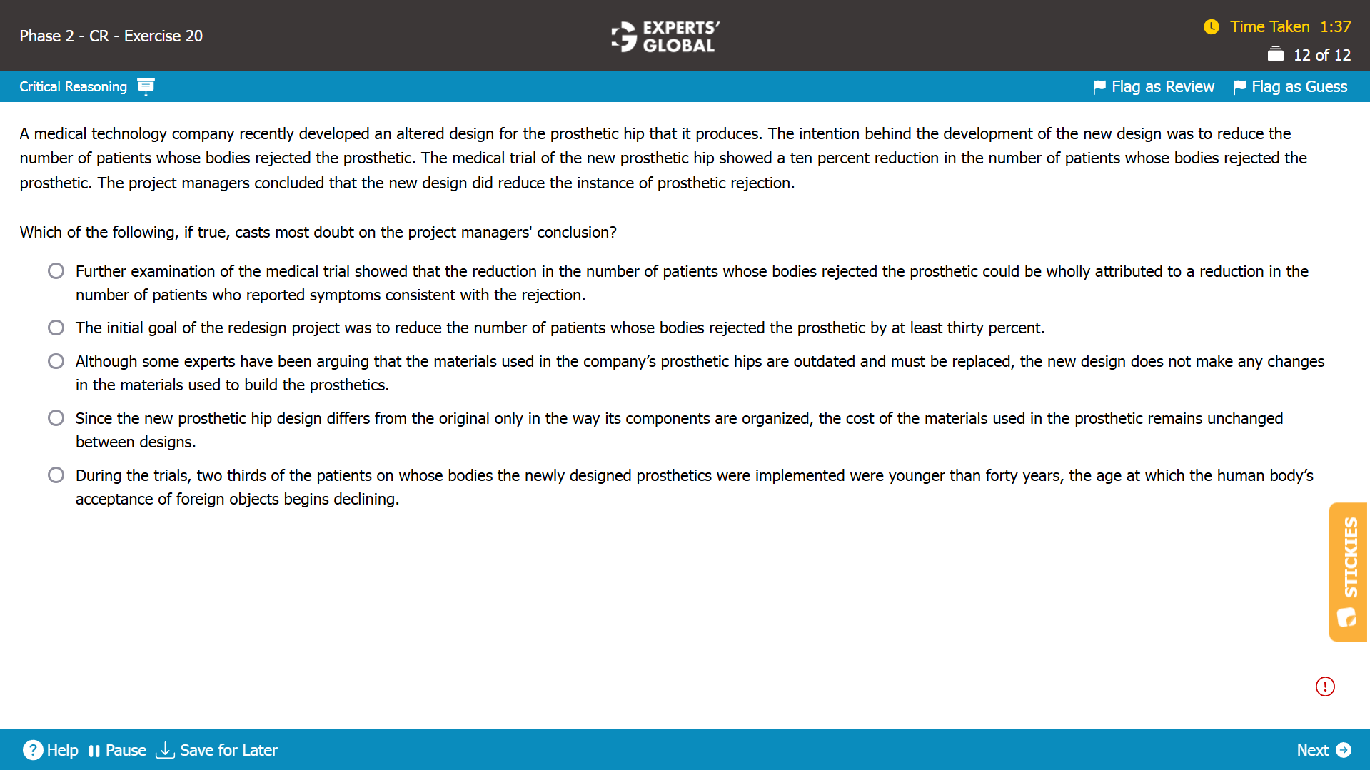 GMAT CR Logical Fallacy Practice Question 1