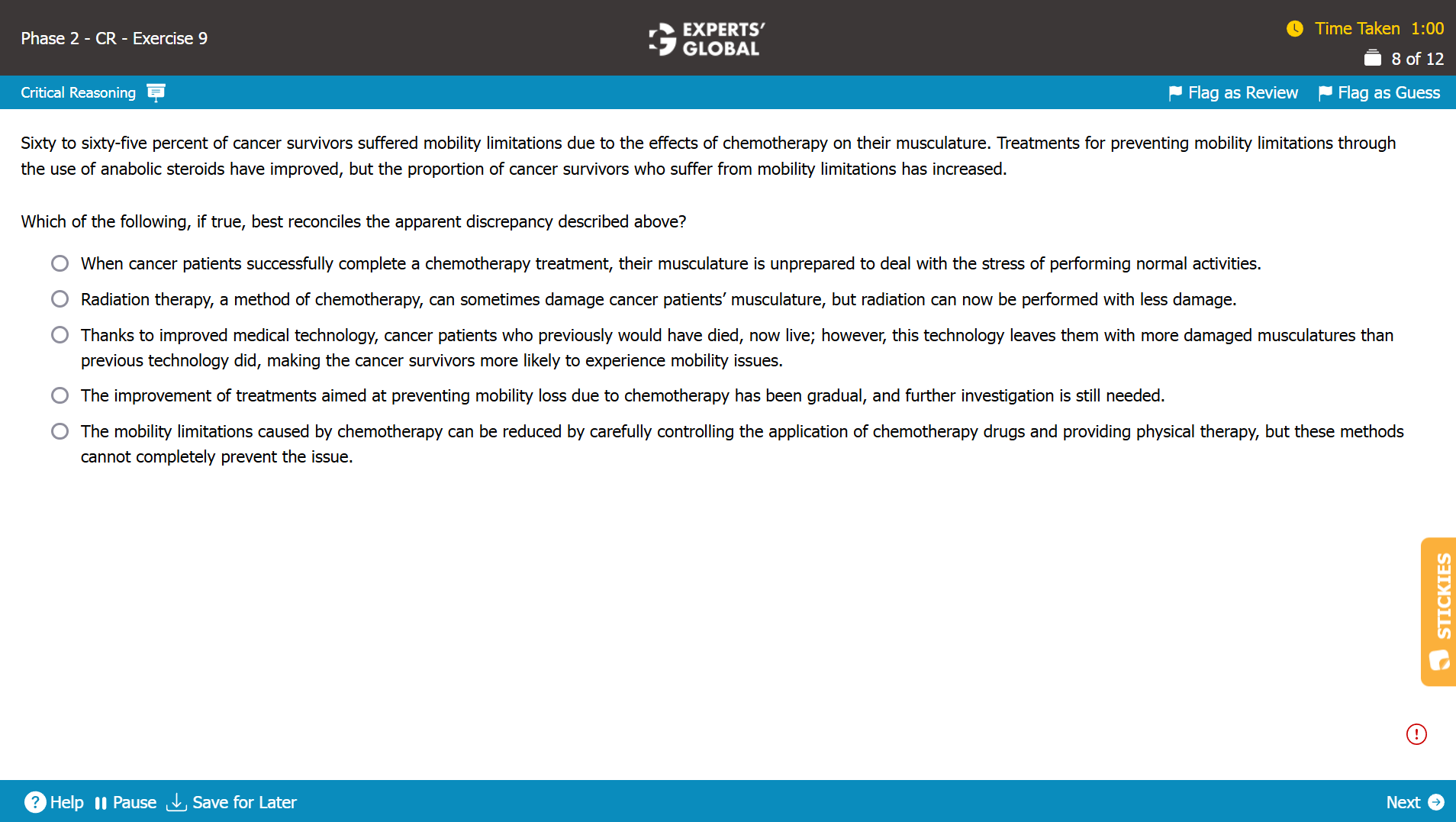 GMAT CR Resolve the Paradox Practice Question