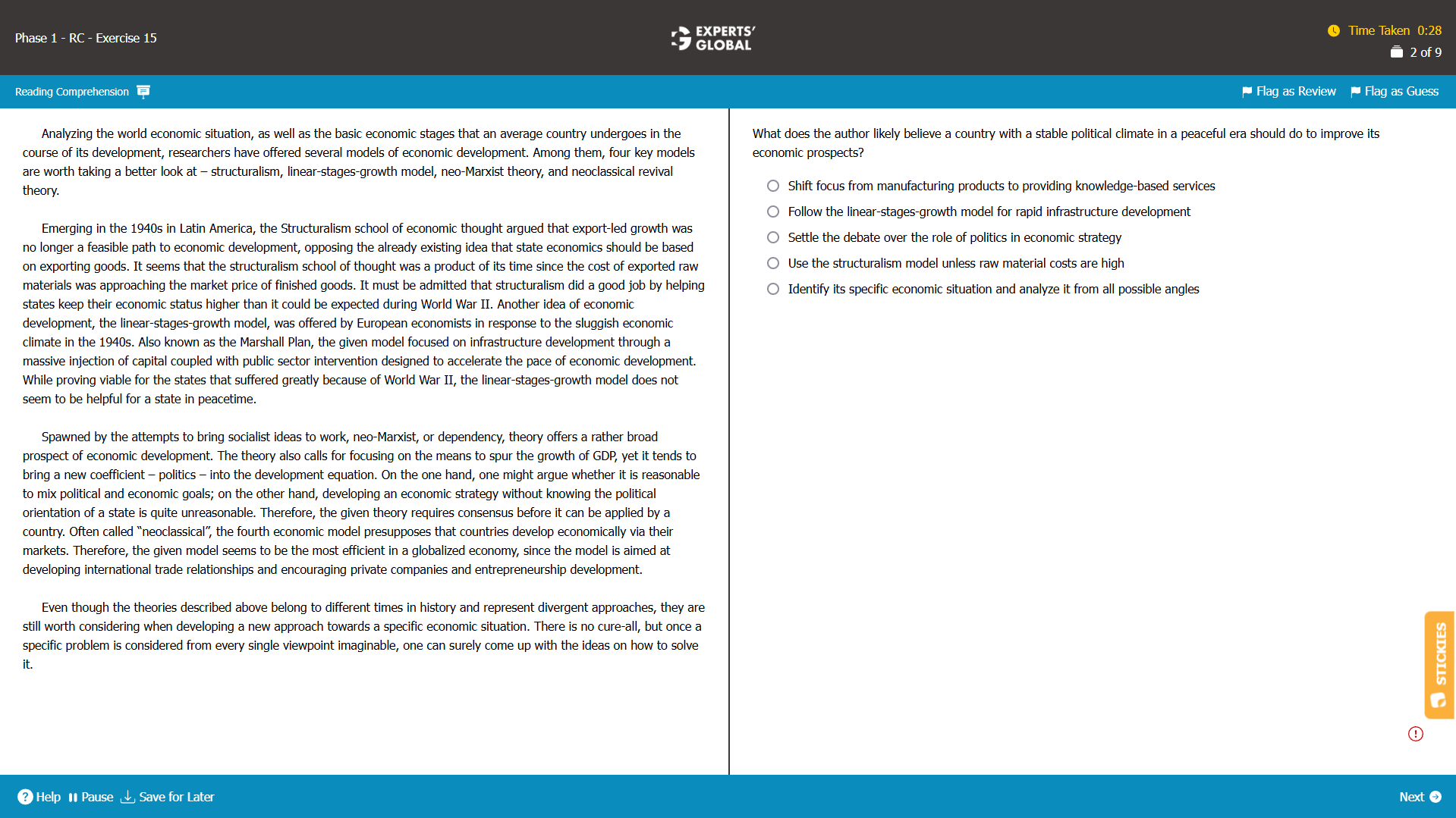 GMAT RC Practice Question 2