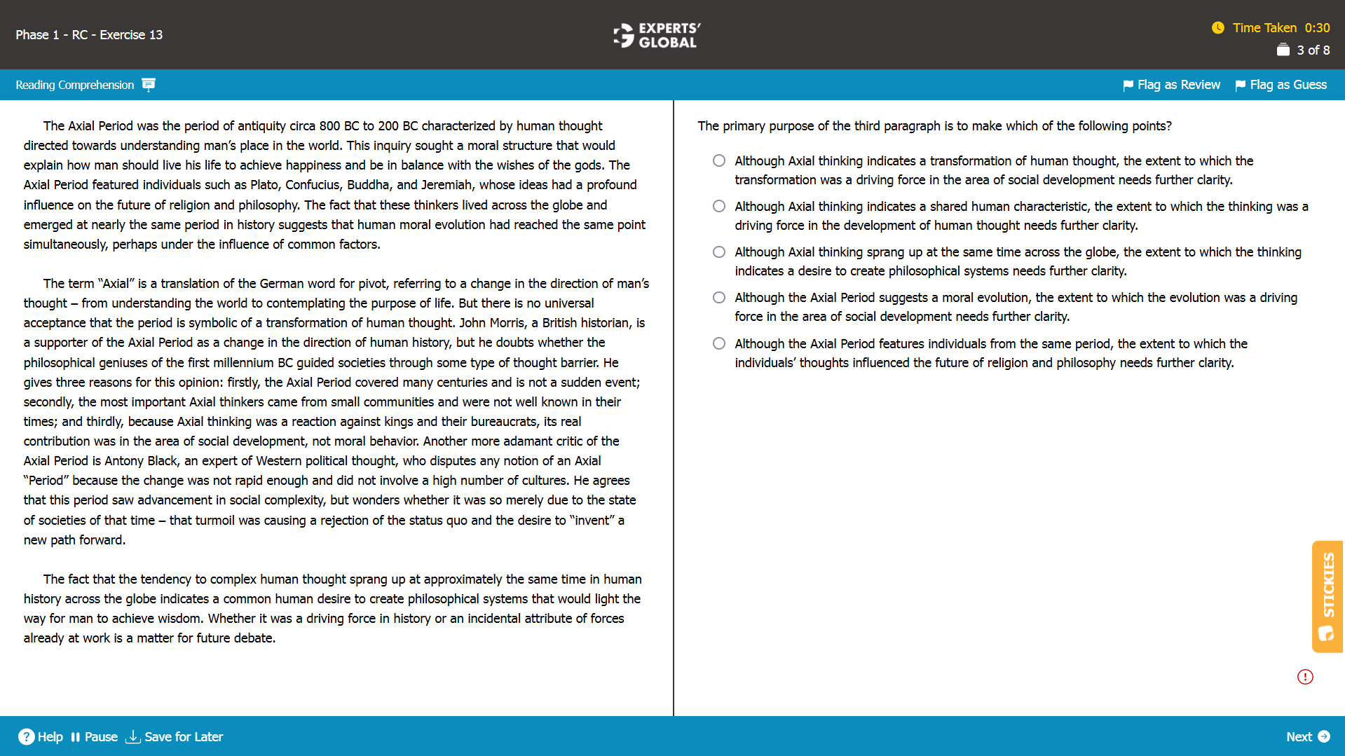 GMAT-Style RC Practice Question 3