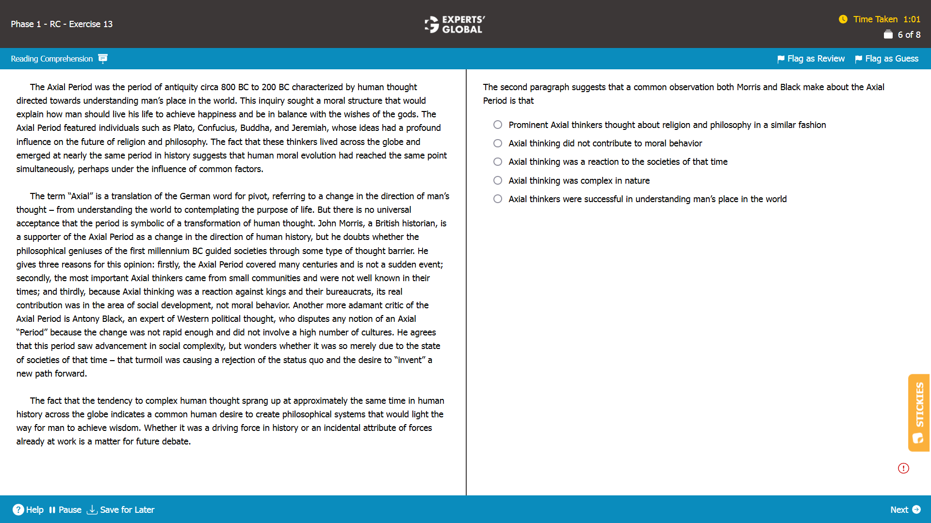GMAT-Style RC Practice Question 6