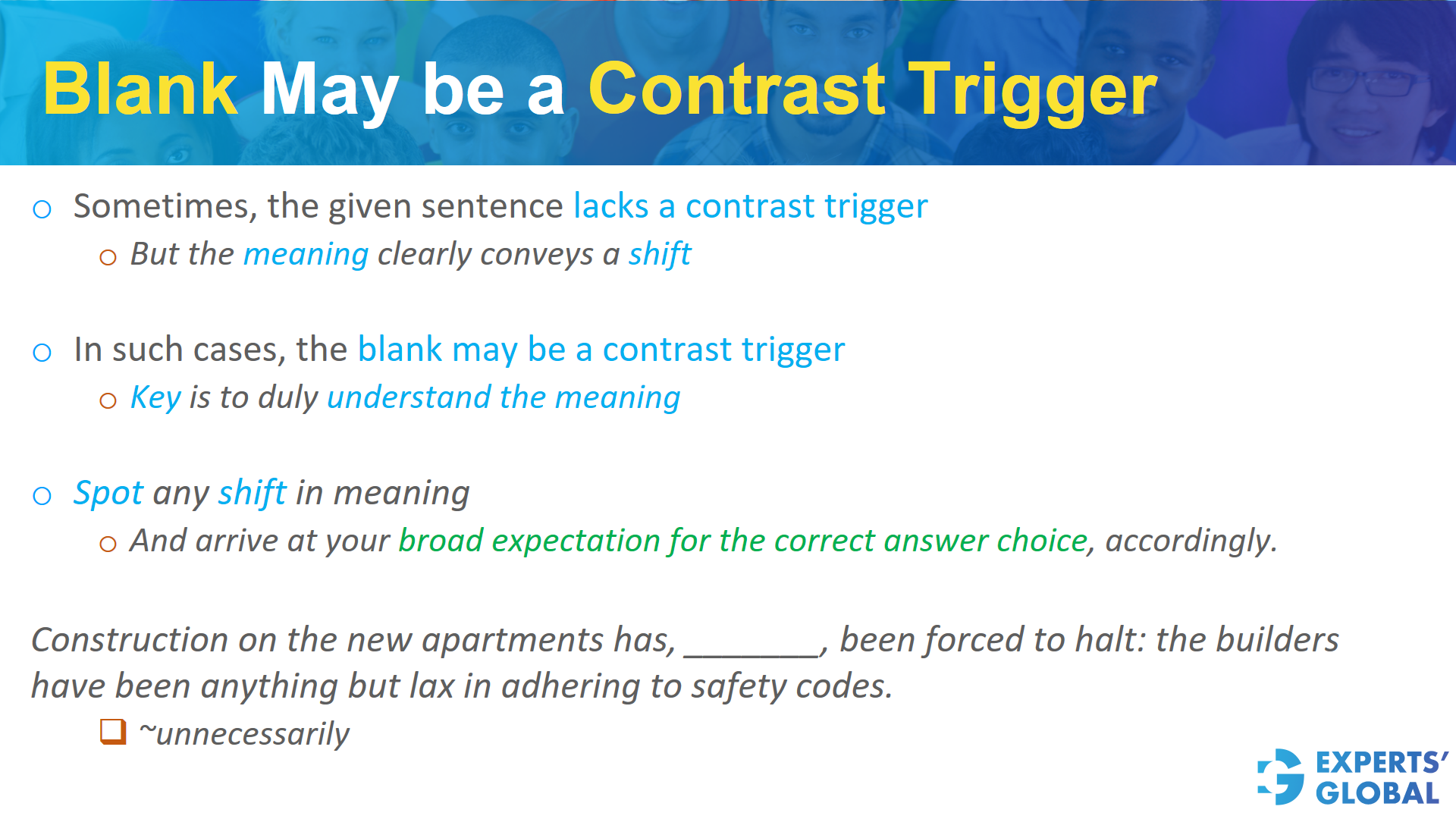 Blank may be a contrast trigger on GRE SE