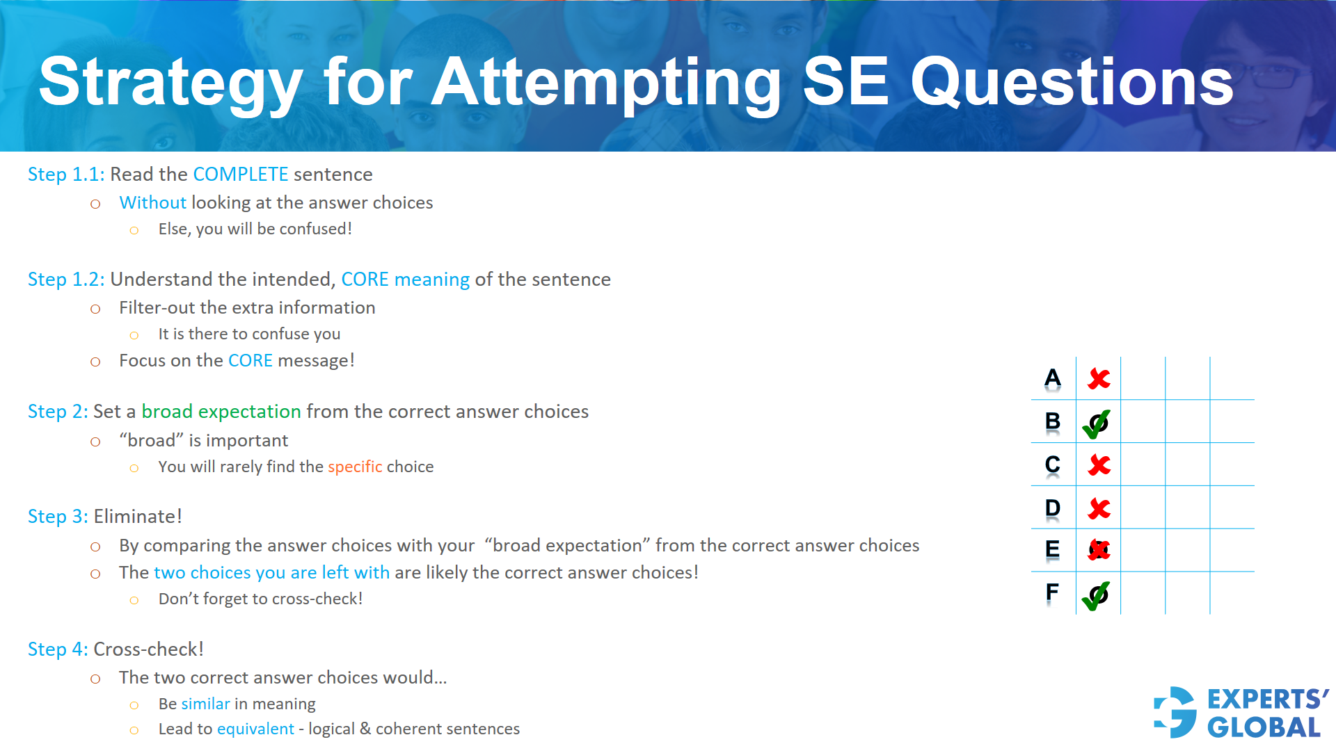 Strategy for attempting GRE SE questions