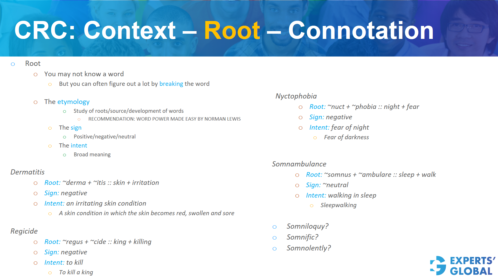 CRC: Context – Root - Connotation