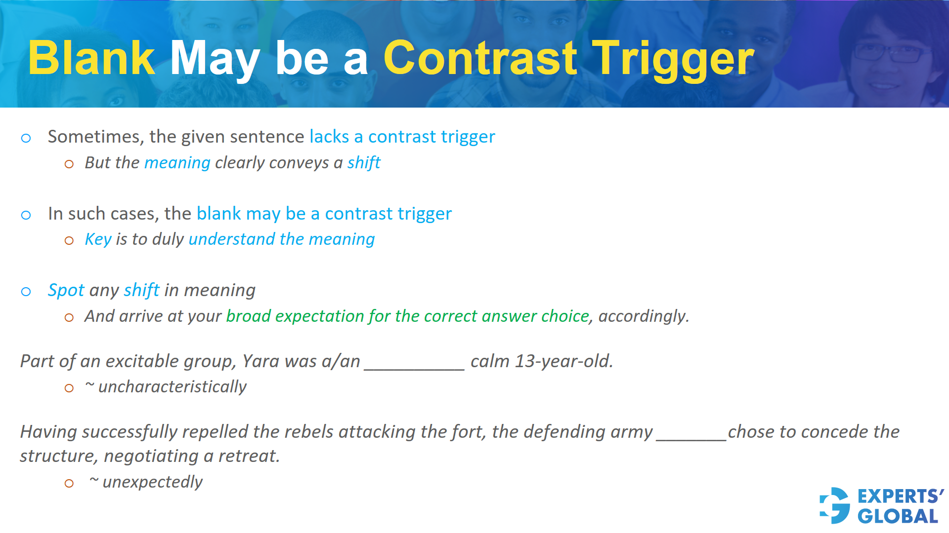 Blank may be a contrast trigger on GRE