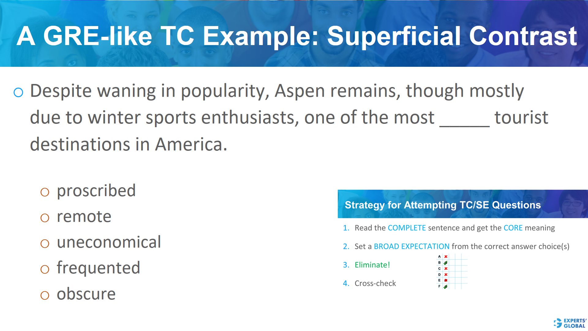 A GRE-like TC example: superficial contrast 