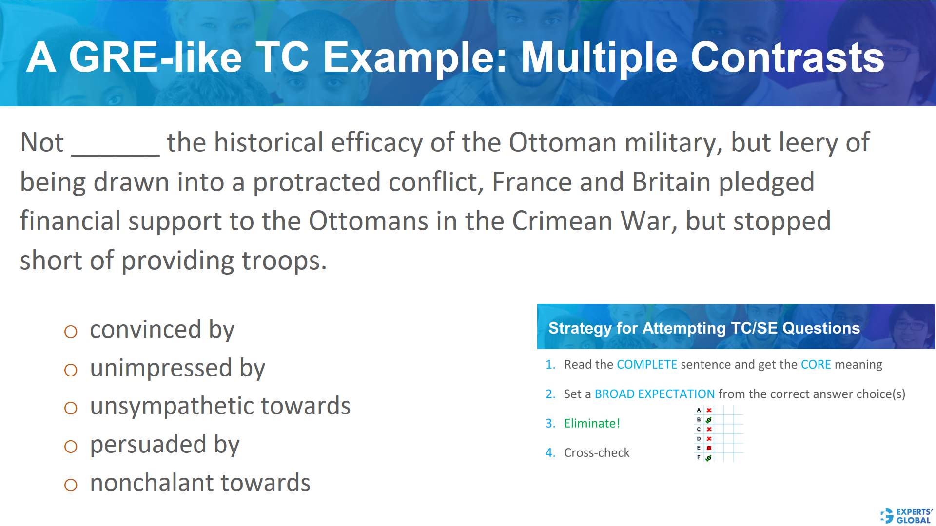 A GRE-like TC example: multiple contrasts