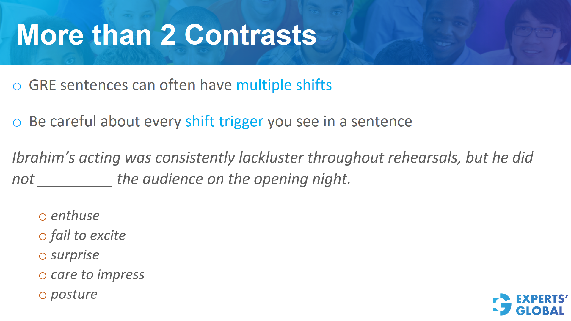 More than 2 contrast in GRE