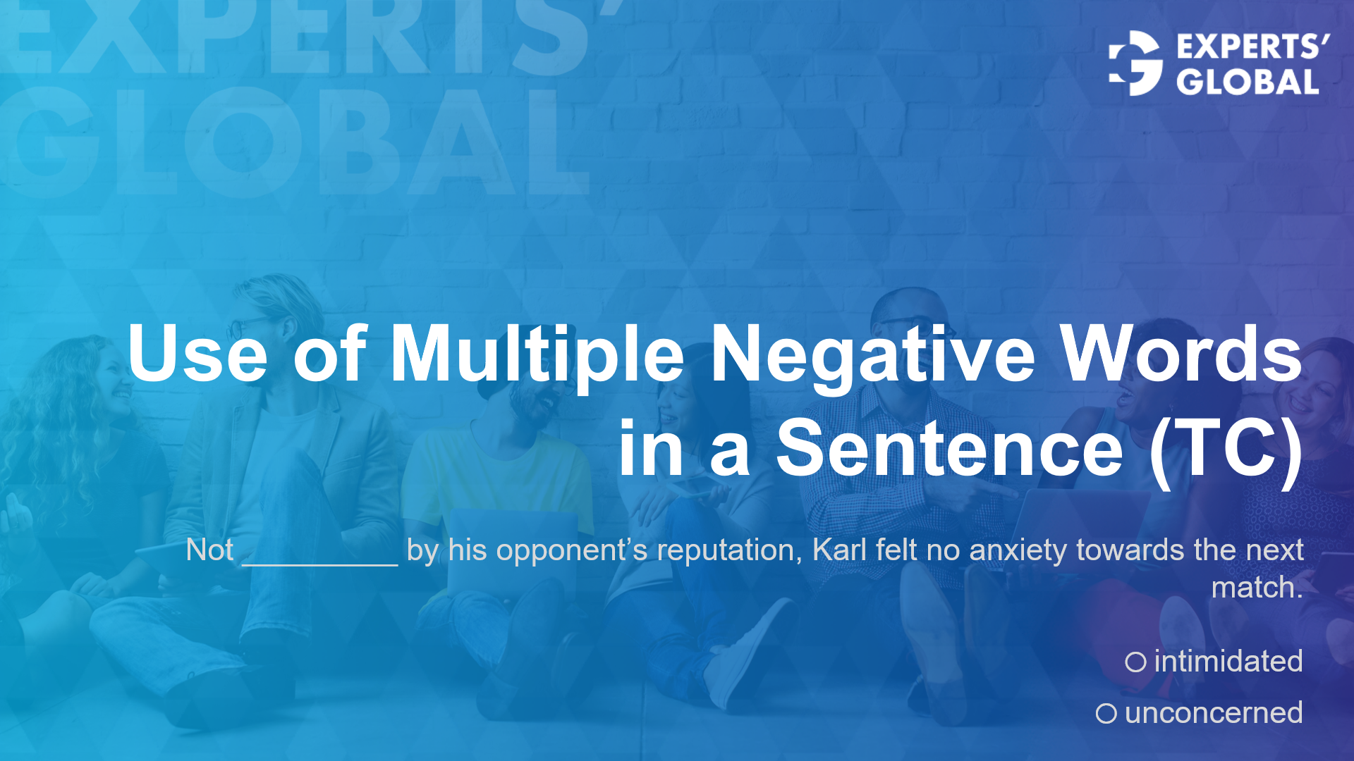 use of multiple negative words in a sentence TC