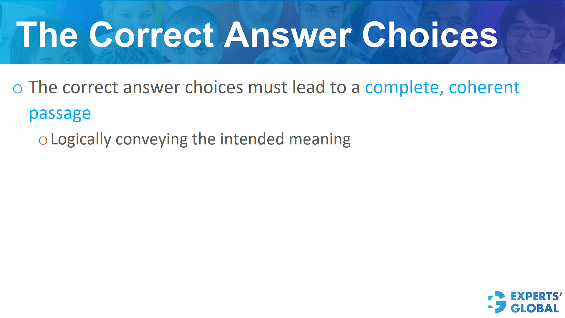 The correct Answer choice