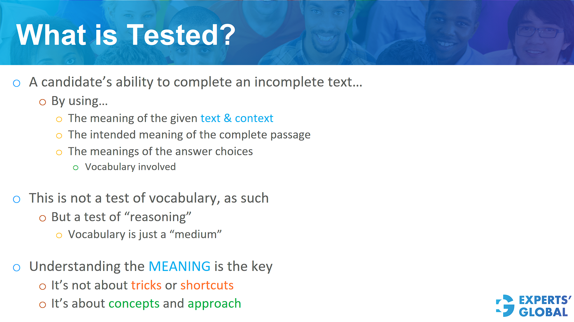 What is tested
