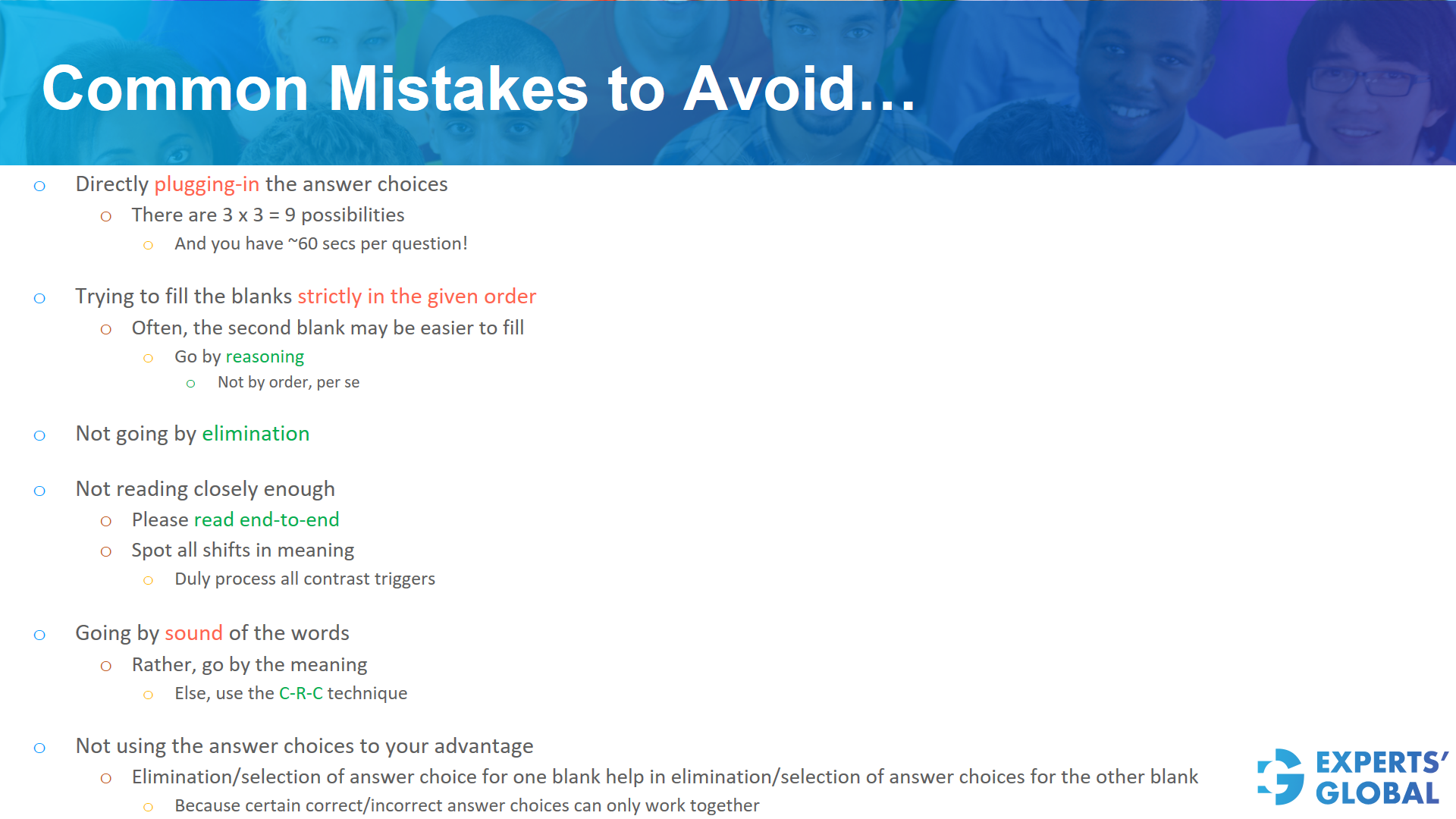 Common mistakes to avoid