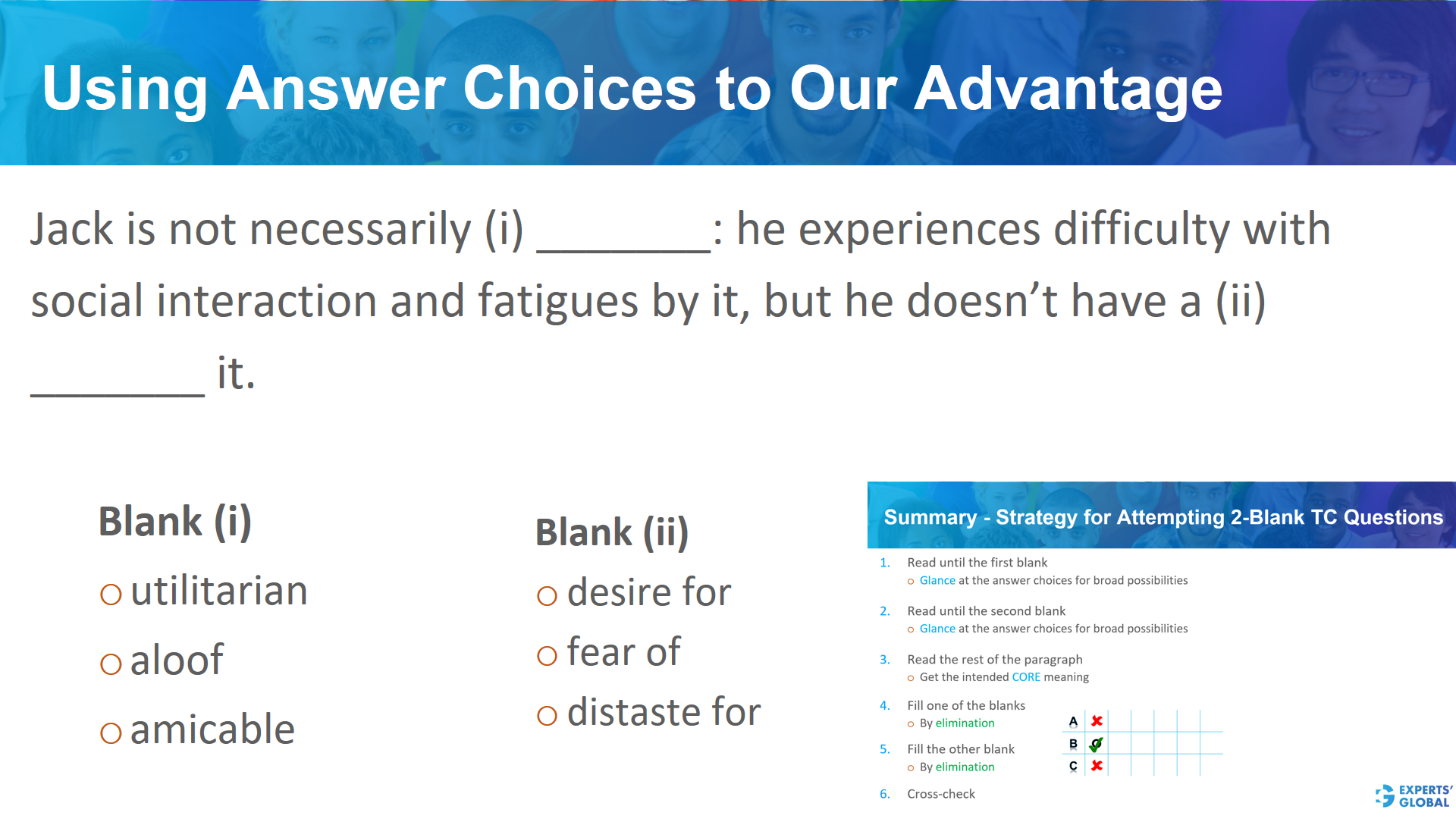 Using answer choices to our advantage