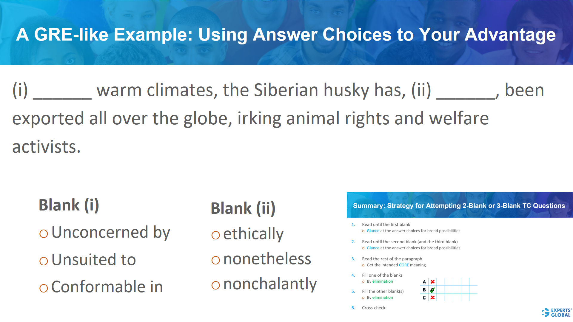 A GRE-like Example: using answer choices to your advantage