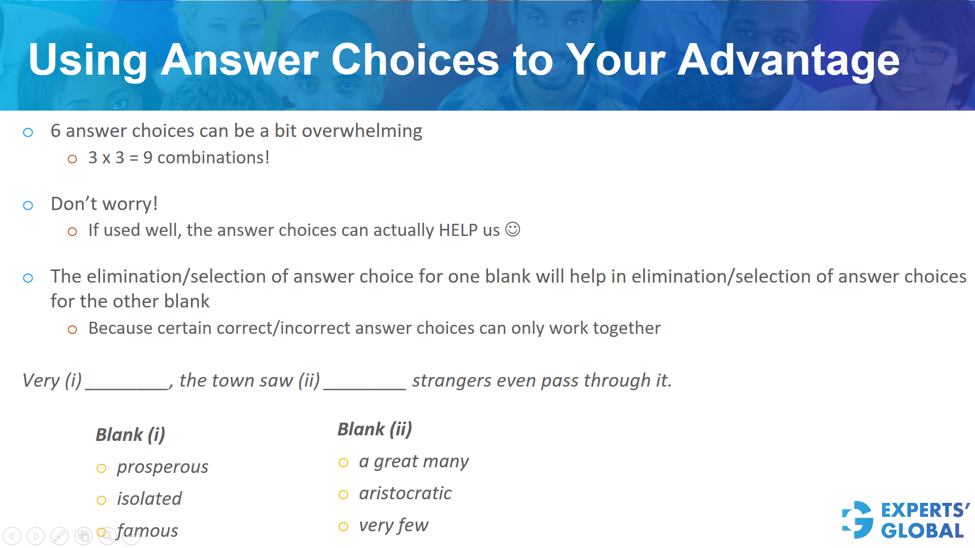 Using answer choices to your advantage