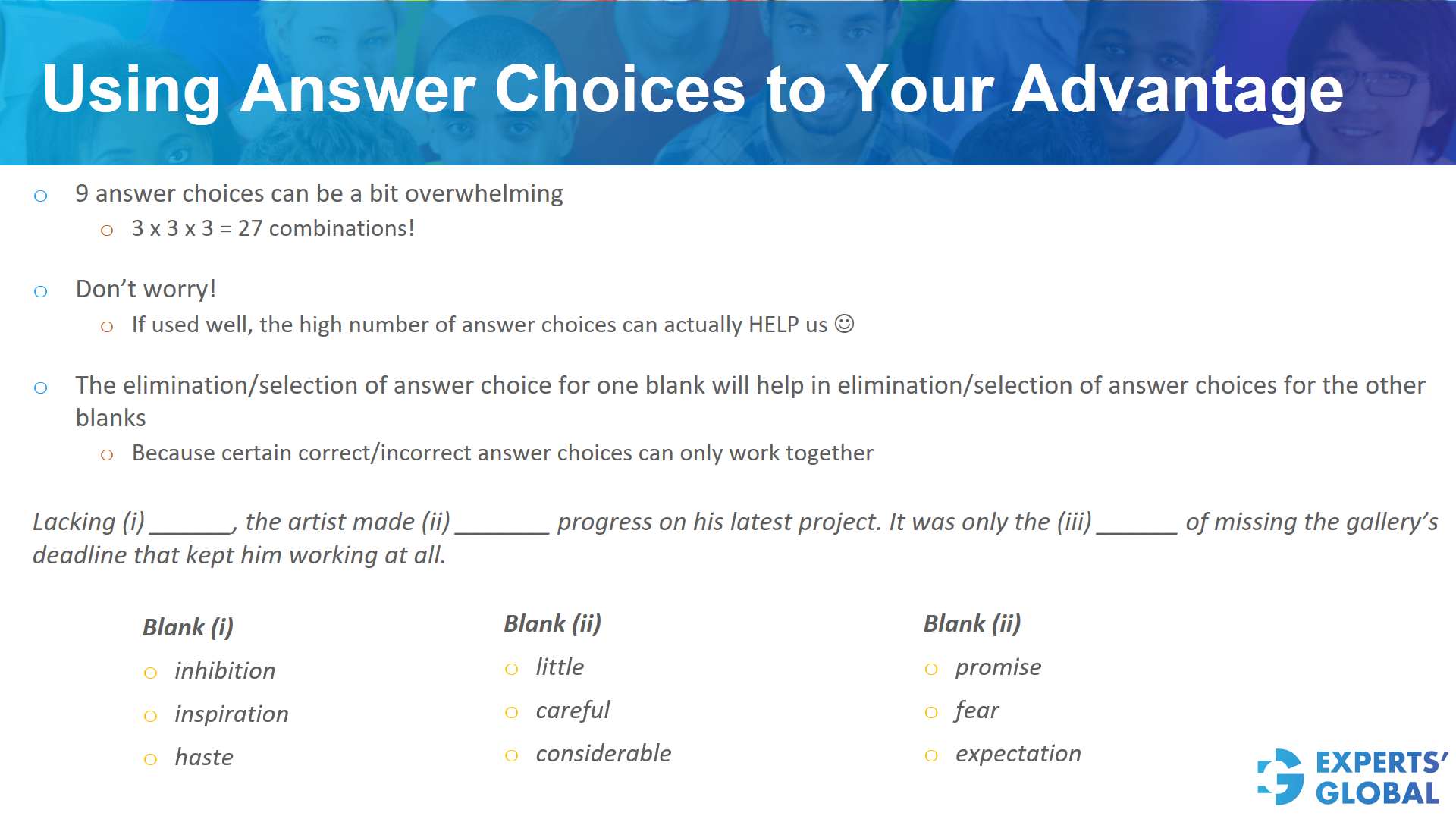 Using answer choices to your advantage