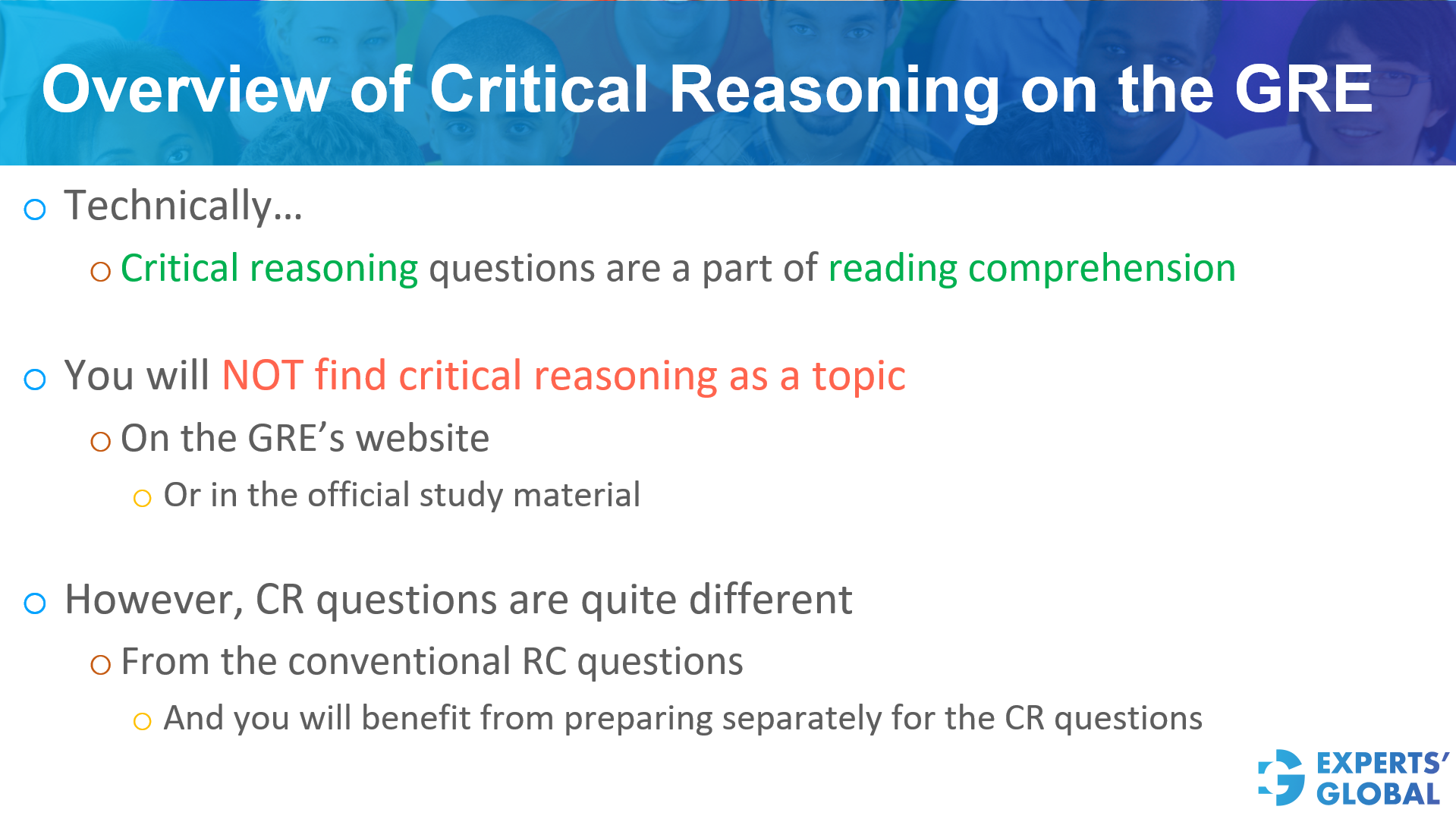 Overview of GRE CR Questions