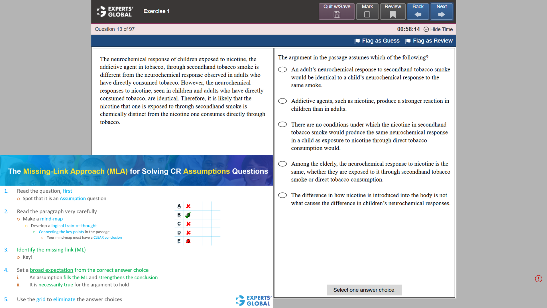 GRE-Style CR Assumption Question