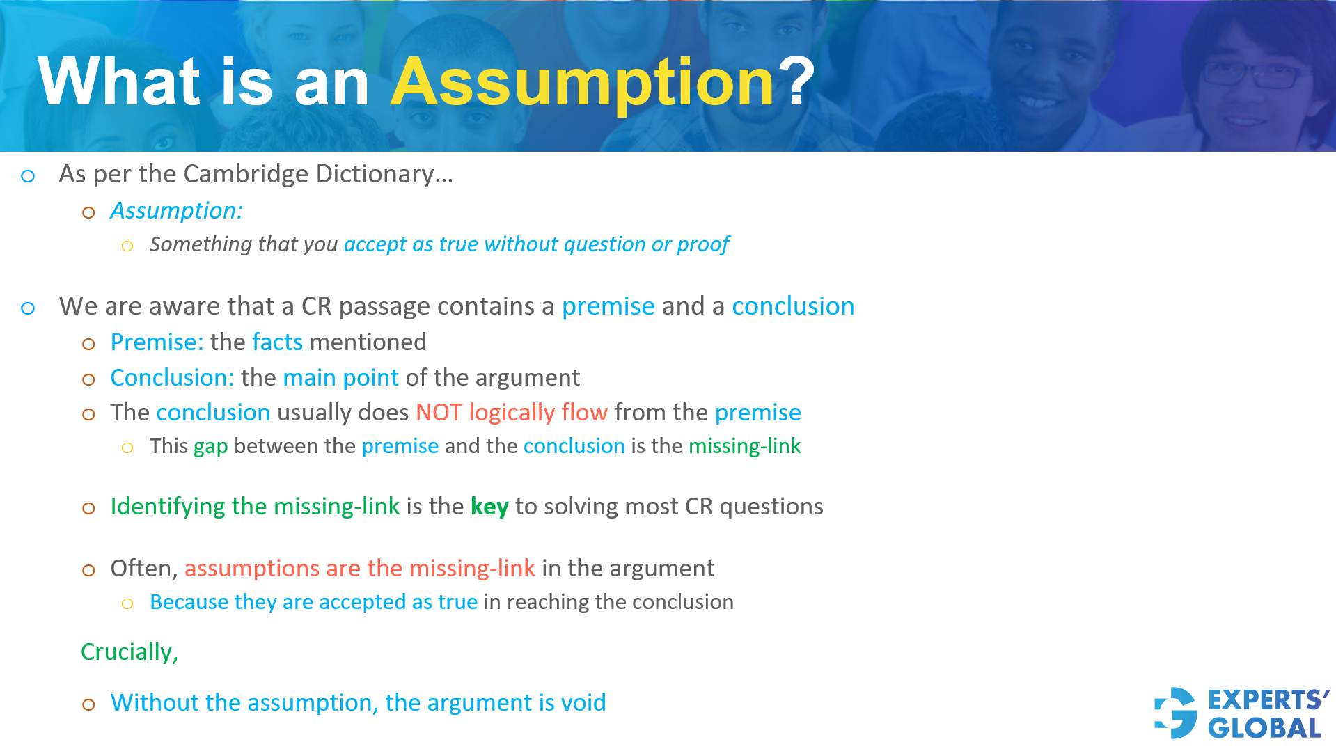 Understand what is an assumption