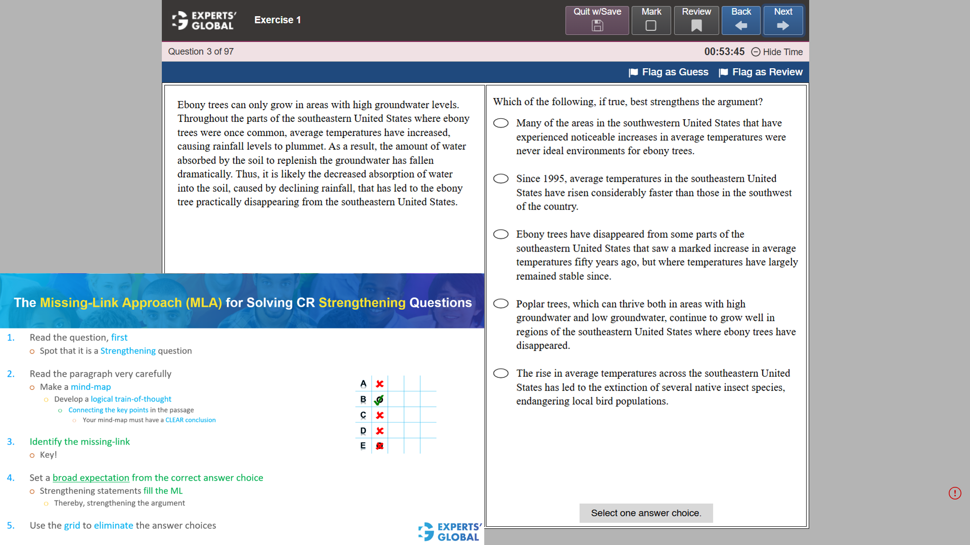 GRE-Style CR Strengthening Questions